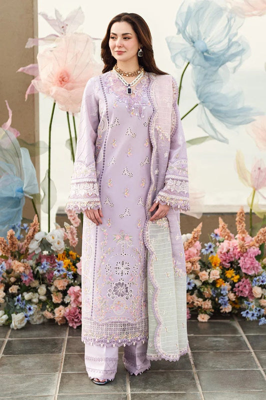 Qalamkar Evelyn FK-09 | Light Purple - Chikankari Lawn Collection
