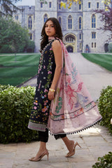 Mina Hasan | Black - Lawn Cotton Collection
