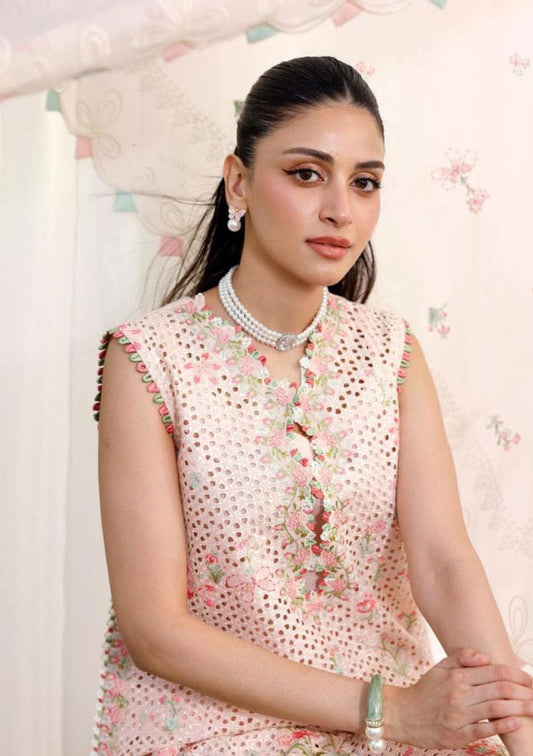 Bin Ilyas | Peach - Chikankari Collection