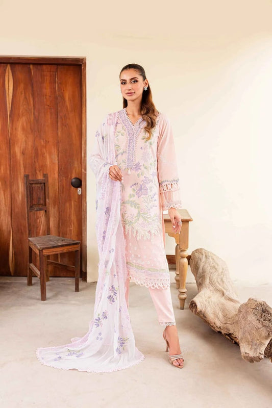 Gull Jee | Peach Pink - Cotton Chikankari Collection