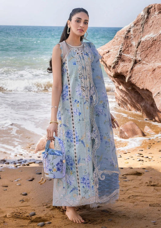 Crimson | Sky Blue - Luxury Lawn Collection