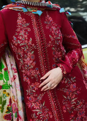 Hussain Rehar | Maroon - Luxury Lawn Collection