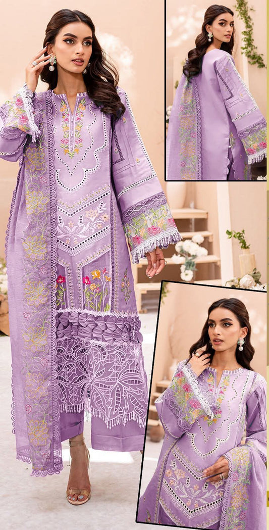 Parishay | Light Purple - Cotton Chikankari Collection