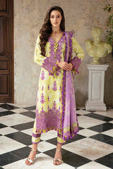 Jade | Yellow & Pink Floral - Embroidered Luxury Lawn Collection