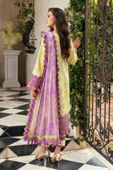 Jade | Yellow & Pink Floral - Embroidered Luxury Lawn Collection