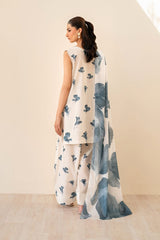 Iznik | White & Blue - Chikankari Printed Lawn Collection 