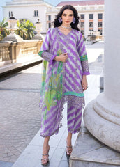Charizma | Purple - Lawn With Chiffon Embroidered Dupatta Collection 