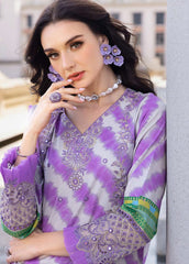 Charizma | Purple - Lawn With Chiffon Embroidered Dupatta Collection 