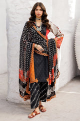 Charizma CRO5-01 | Black - Lawn & Chiffon Dupatta Collection
