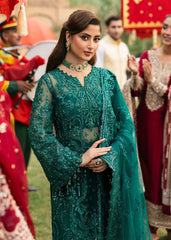 Kanwal Malik | Bottle Green - Formal Net Collection