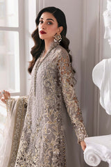 Maria B BD-3006 | Steel Grey - Chiffon Collection