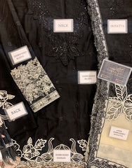 Maria B DW-EA25-67 | Black - Chiffon Collection