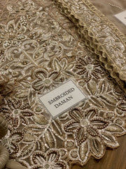 Maria B BD-3006 | Steel Grey - Chiffon Collection