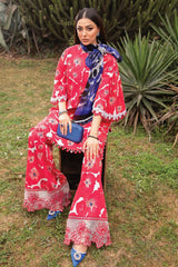 Maria B red Digital Lawn Embroidery New Arrival 3pc