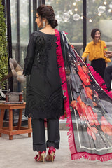 MUSHQ BLACK LUXURY LAWN EMB CHIKANKARI DRESS