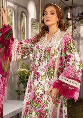 Maria B White & Pink Digital Emb New Arrival Lawn 3pc