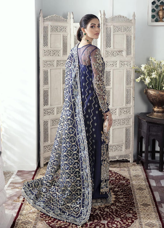 Gulaal Blue Exclusive Embroidery 3pc