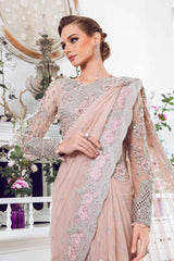 M.B Queen Pink Couture saree Wedding Collection