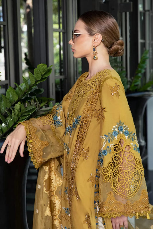 MARIA B MUSTARD CHIKANKARI LUXURY LAWN COLLECTION