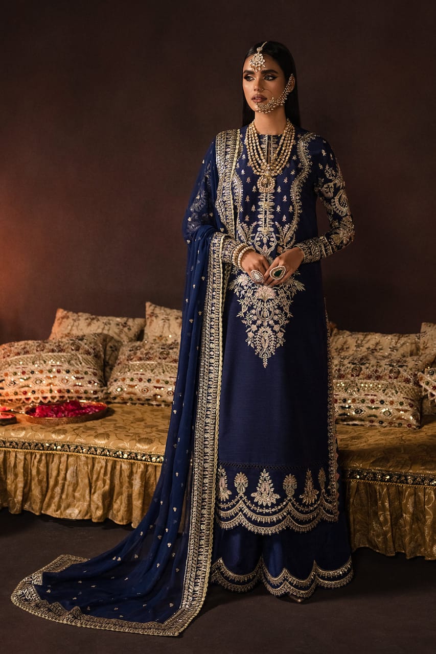 AFROZEH BLUE VELVET EMB COLLECTION