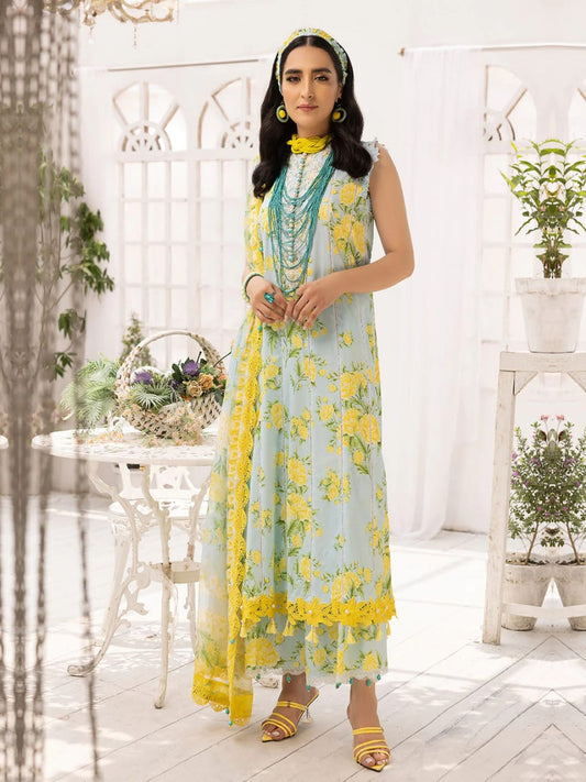Ittehad yellow Pure Lawn Digital New Arrival