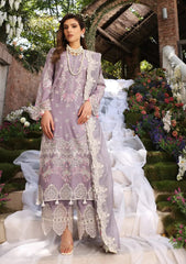 Elaf Purple Festive Chikankari Dress