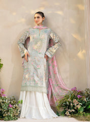 Iznik Green Pure Lawn Embroidery Chikankari Dress 3pc