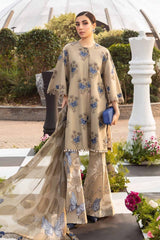 Maria B Green Beige Pure Lawn Digital Embroidery New Arrival 3pc