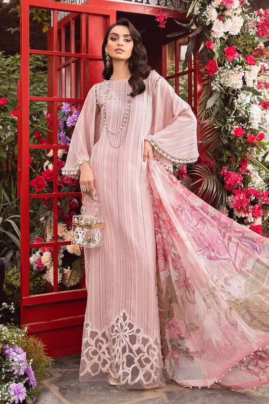 Maria B Pink Digital Lawn Embroidery New Arrival 3pc