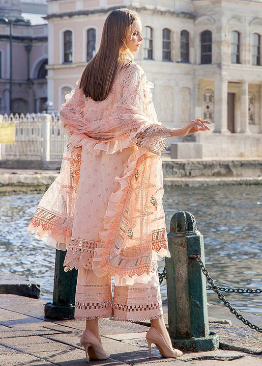 Adan Libas Pink Luxury Lawn Chikankari Dress 3pc