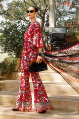 Maria B Red & Black Digital Emb New Arrival Lawn 3pc