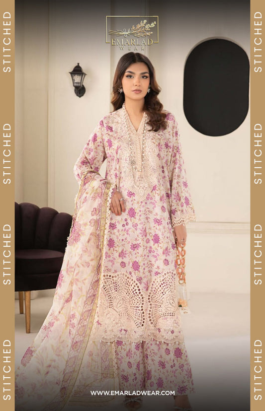 Maria B skin & Pink Digital Emb New Arrival Lawn 3pc