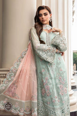 M.B Green Pink Luxury Chiffon Embroidery collection 3pc