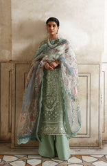 GUL BANO GREEN FORMAL DRESS CHIFFON 3PC