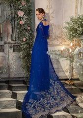 MARIA B SAREE BLUE MBROIDERED WEDDING COLLECTION