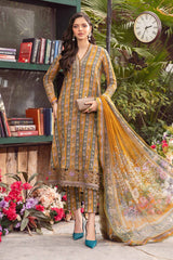 Maria B Mustard lining Emb New Arrival Lawn 3pc