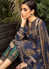 Maria B Blue front Emb New Arrival Lawn 3pc