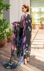 Asifa Nabeel Black Pure Lawn Embroidery Summer Collection