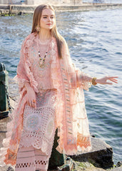 Adan Libas Pink Luxury Lawn Chikankari Dress 3pc