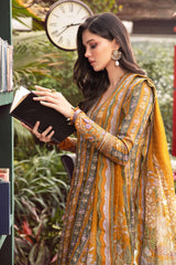 Maria B Mustard lining Emb New Arrival Lawn 3pc