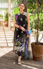 Asifa Nabeel Black Pure Lawn Embroidery Summer Collection