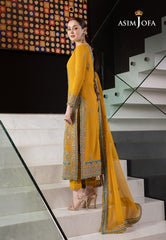 Asim jofa yellow -28 printed  LAWN 3 PCS