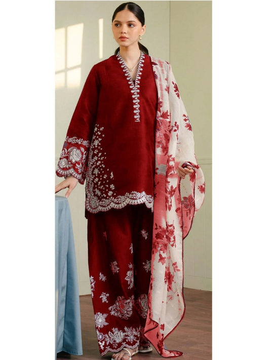 Coco By Zara Shah Jahan | Red - Lawn Collection