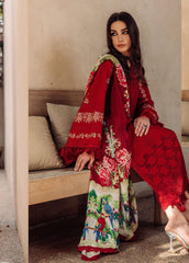 SAIRA RIZWAN LUXURY ROISE CHIKANKARI LAWN 3PC EMBROIDERED